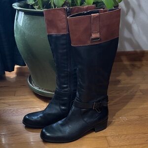 Bandolino Black and Brown Heeled Boots